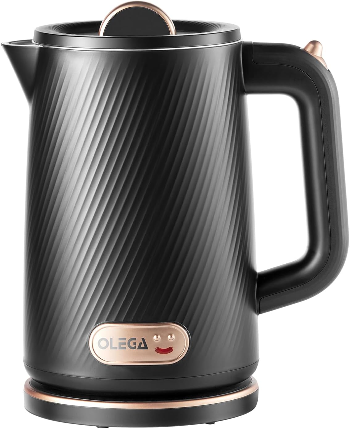 OLEGA Electric Kettle, 1.8L 1500W Hot Water Kettle Electric, Fast Boill BPA - Free Stainless Steel Electric Water Boiler & Heater, Cordless Electric Tea Kettle Teapot for Coffee, Black - Amazing Gadgets Outlet