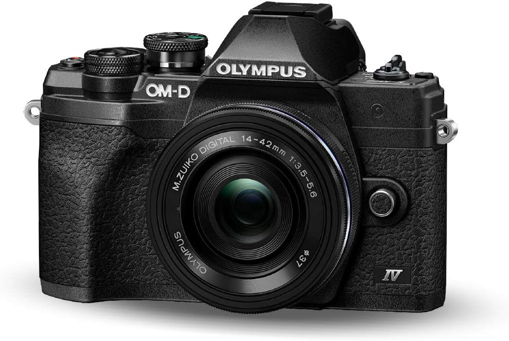 Olympus OM - D E - M10 Mark IV Micro Four Thirds System Camera Kit, 20 MP sensor, electronic viewfinder, 4K video, powerful AF, Wi - Fi, silver incl. M.Zuiko Digital ED 14‑42mm F3.5‑5.6 EZ Pancake silver - Amazing Gadgets Outlet