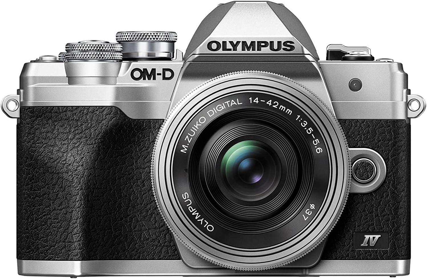 Olympus OM - D E - M10 Mark IV Micro Four Thirds System Camera Kit, 20 MP sensor, electronic viewfinder, 4K video, powerful AF, Wi - Fi, silver incl. M.Zuiko Digital ED 14‑42mm F3.5‑5.6 EZ Pancake silver - Amazing Gadgets Outlet