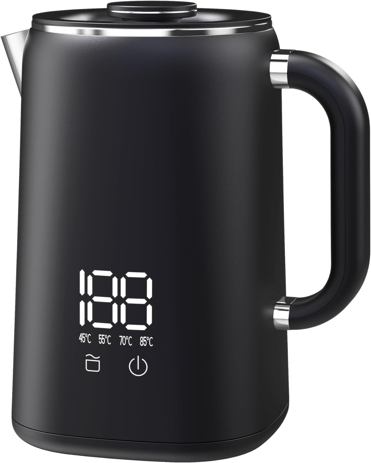 OMISOON Electric Kettle Stainless Steel 1.8L, Kettles Electric with Keep Warm Function, 1500W - 1800W Rapid Boil, Auto Shut - Off and Boil - Dry Protection, Black - Amazing Gadgets Outlet