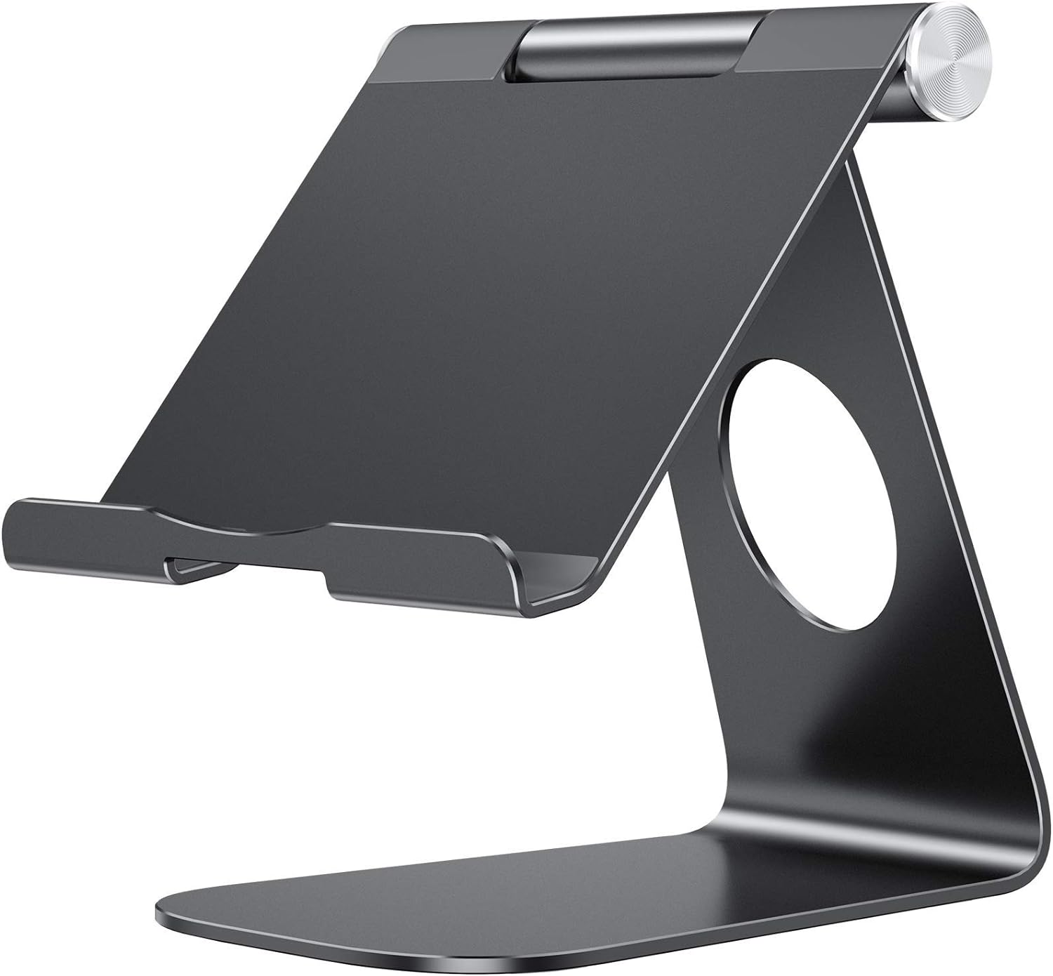 OMOTON Tablet Stand, Adjustable Tablet Holder, Aluminum Minimalist Desktop Tablet Dock Compatible with New iPad 10.9/10.2 iPad Pro 12.9/11, iPad Air 5/Mini 6, Samsung Tablet, etc. Silver - Amazing Gadgets Outlet