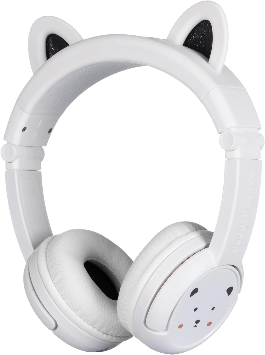 ONANOFF BuddyPhones PlayEars Plus, Cat Ear Foldable Bluetooth Kids Headphones with Microphone, SafeAudio Volume - Limiting 75/85/94dB, Works Wired or Wireless, for iPhone/iPad/Tablet/PC and more - Amazing Gadgets Outlet