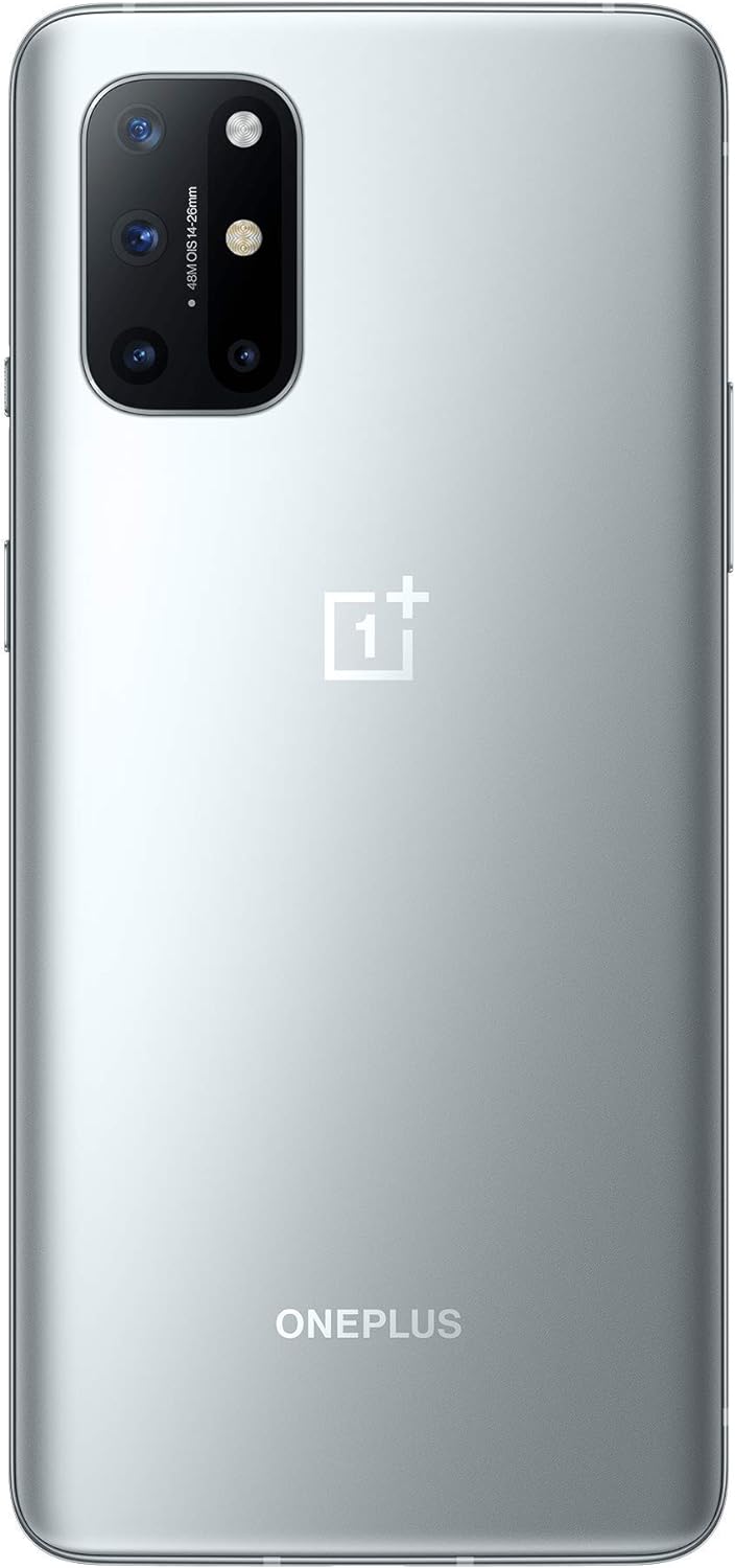 OnePlus 8T 5G 8GB RAM 128GB Storage SIM - Free Smartphone with Quad Camera, 65W Warp Charge and Dual SIM - Lunar Silver - 2 Year Warranty - Amazing Gadgets Outlet