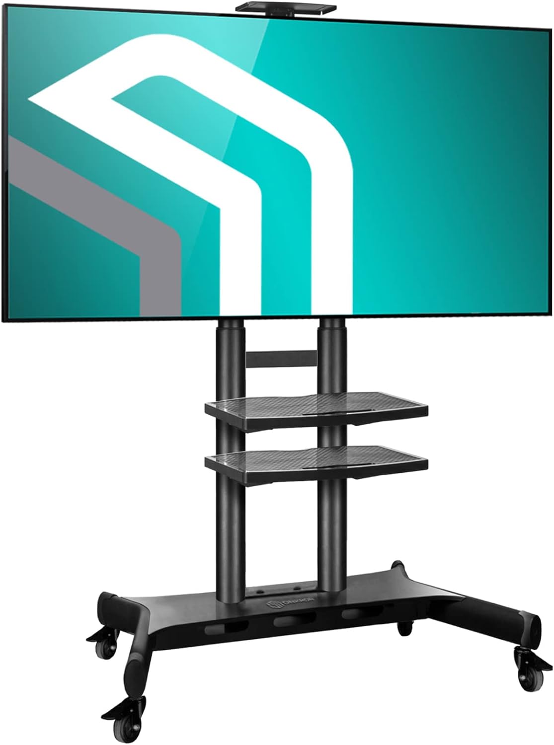 ONKRON Mobile TV Stand on Wheels for 50" - 86" TVs Screens, Portable TV on Wheels Heavy Duty up to 90,9 kg - TV Trolley Stand on Wheels VESA 200x200 - 800x500/Height Adjustable TV Stand TS1881 - B Black - Amazing Gadgets Outlet