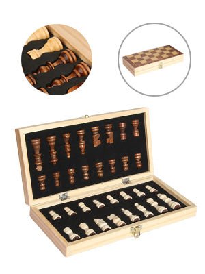 OOCOME Wooden Chess Set for Adults, Portable Chess Board Folding Magnetic Chess Sets Boards Game for Beginners Travel Chess Piece Set with Portable Storage Board - Amazing Gadgets Outlet