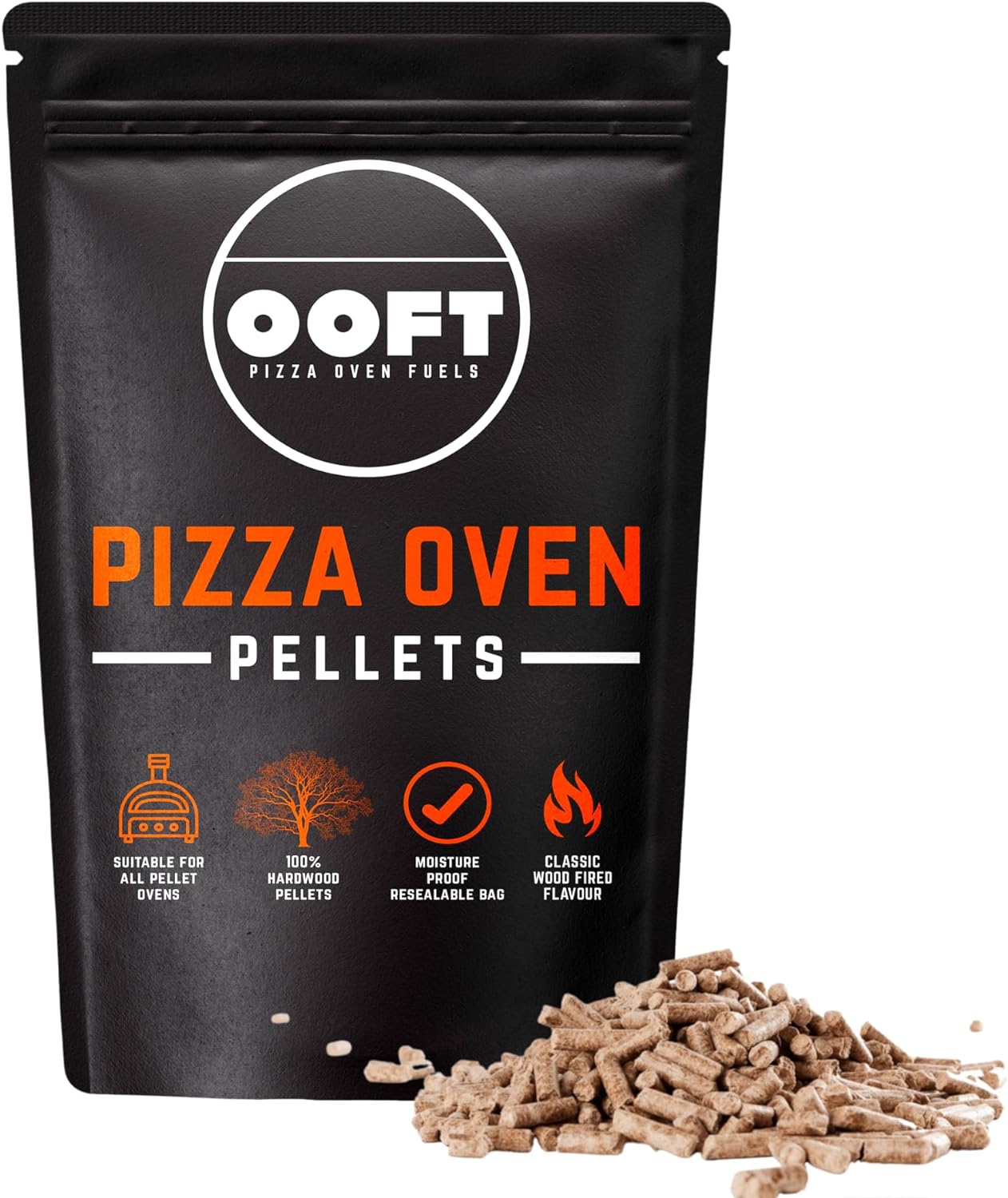 OOFT Oak Hardwood Pizza Oven Pellets - 4.5KG Resealable Bag - High Heat Output - Suitable for Ooni, Dellonda, Nero, Fresh Grills, Ninja Woodfire and many more. - Amazing Gadgets Outlet