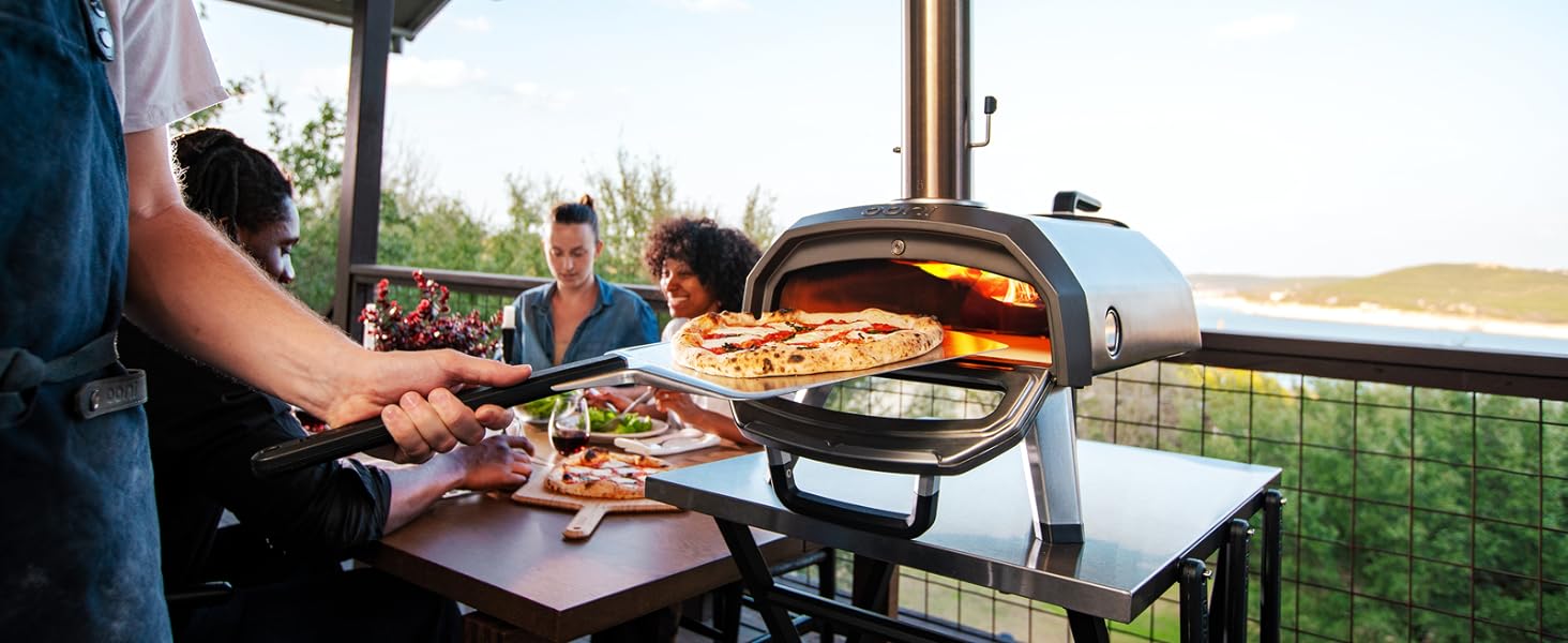 Ooni Karu 12G Multi - Fuel Outdoor Pizza Oven - Wood and Gas Outdoor Pizza Oven with Pizza Stone & Intergrated Thermometer, Pizza Oven Outdoor, Dual Fuel 12 Inch Pizza Maker, Outdoor Cooking Grill - Amazing Gadgets Outlet