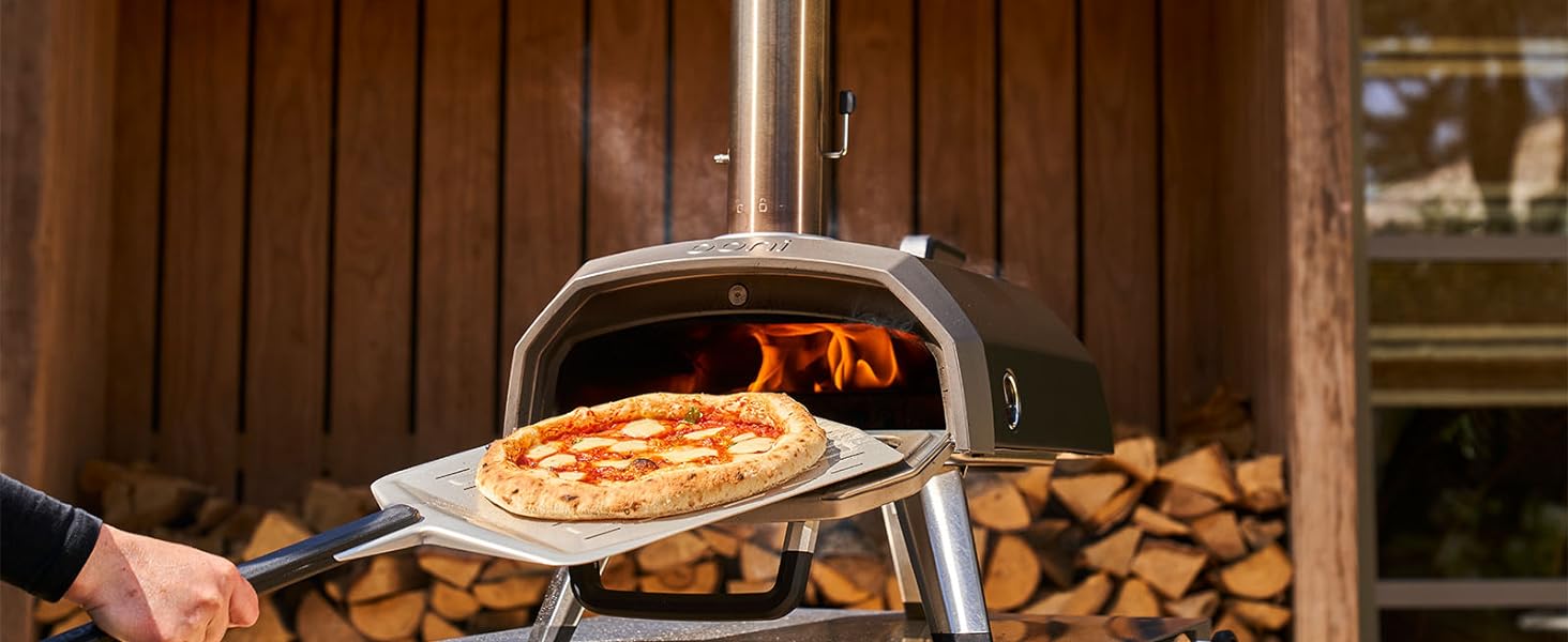 Ooni Karu 12G Multi - Fuel Outdoor Pizza Oven - Wood and Gas Outdoor Pizza Oven with Pizza Stone & Intergrated Thermometer, Pizza Oven Outdoor, Dual Fuel 12 Inch Pizza Maker, Outdoor Cooking Grill - Amazing Gadgets Outlet