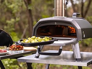 Ooni Karu 12G Multi - Fuel Outdoor Pizza Oven - Wood and Gas Outdoor Pizza Oven with Pizza Stone & Intergrated Thermometer, Pizza Oven Outdoor, Dual Fuel 12 Inch Pizza Maker, Outdoor Cooking Grill - Amazing Gadgets Outlet