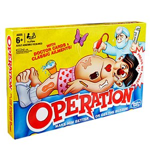 Operation Electronic Board Game with Doctor Cards and Funny Ailments, 1+ Player, Funny Kids' Games, for Boys & Girls aged 6 Plus - Amazing Gadgets Outlet