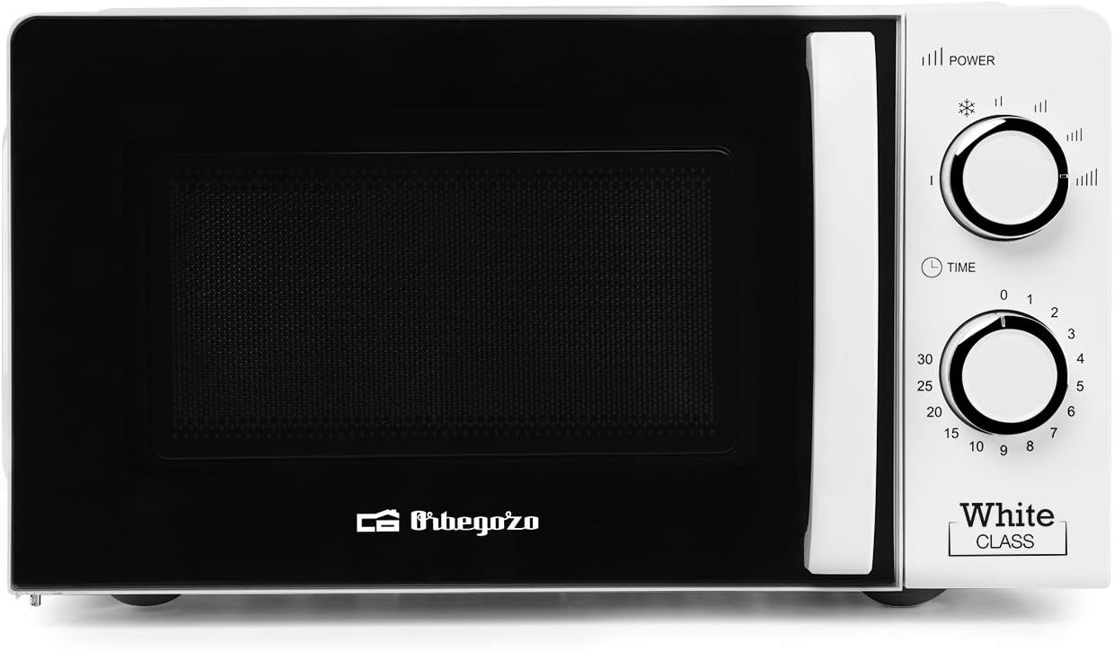 Orbegozo MI 2115 Microwave with 20 - Litre Capacity, 6 Operating Levels, Timer up to 30 Minutes, 700 W, White - Amazing Gadgets Outlet