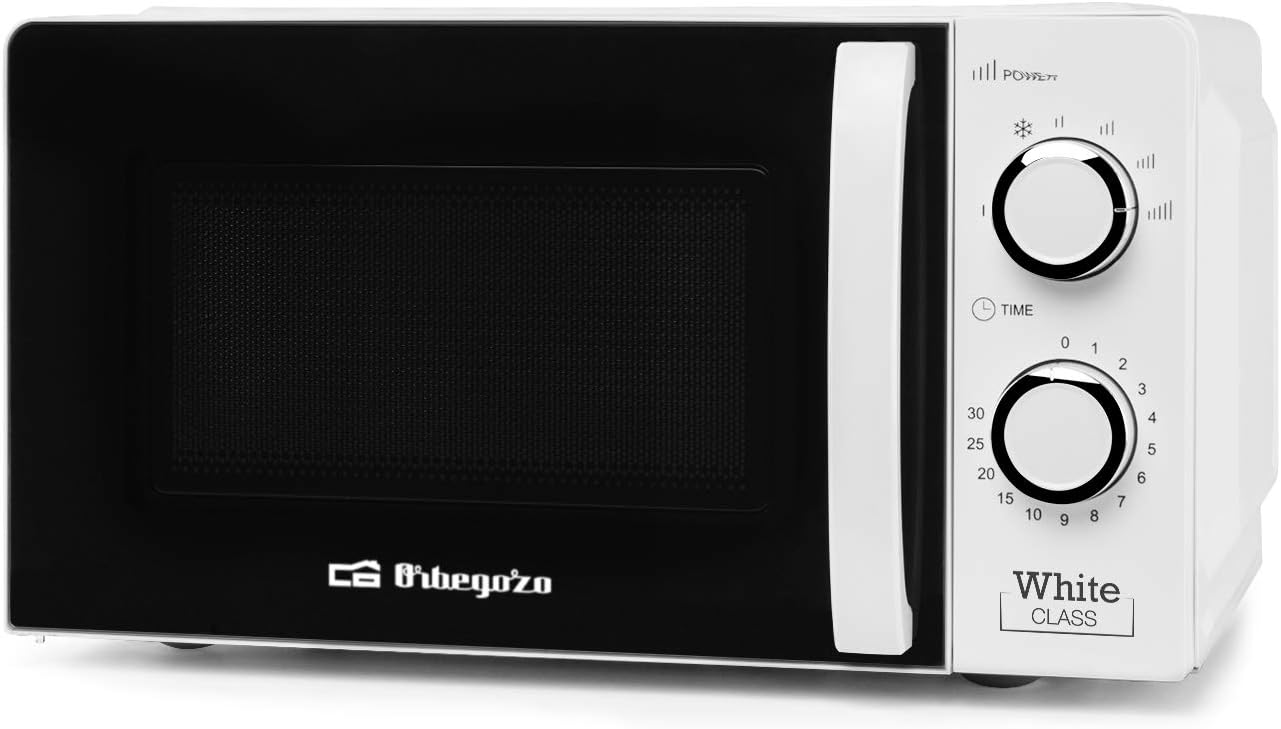 Orbegozo MI 2115 Microwave with 20 - Litre Capacity, 6 Operating Levels, Timer up to 30 Minutes, 700 W, White - Amazing Gadgets Outlet