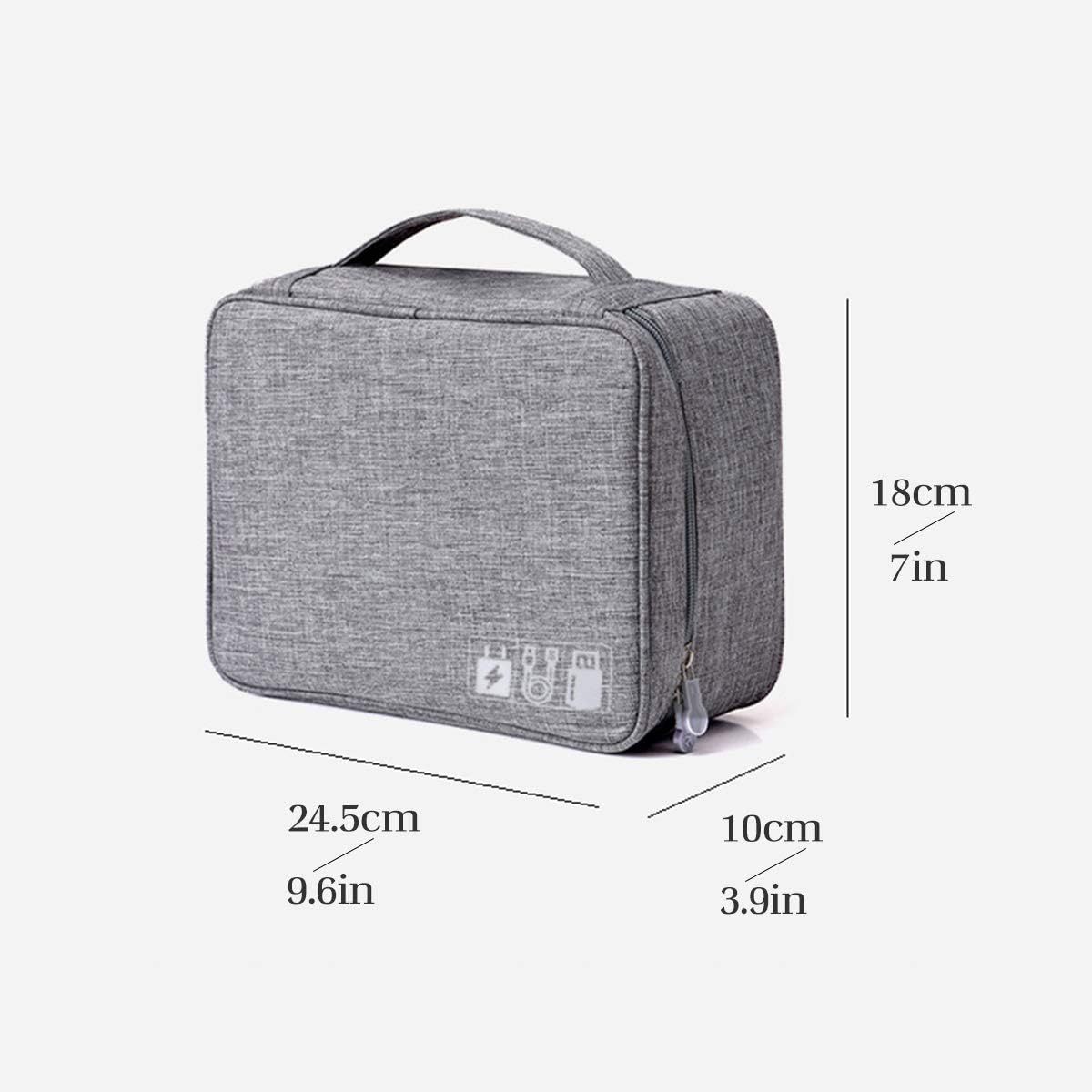 OrgaWise Accessories Bag Cable Case Electronics Organiser, Travel Cable Organisers for Carry Power Bank, Camera, and Memory Card Extra Send 2 pcs Data protect sets - Amazing Gadgets Outlet