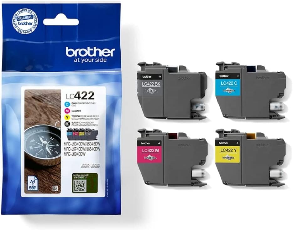 Original Brother LC - 422BK Black Ink Cartridge for Approx. 550 Pages for MFC - J5340DW, MFC - J5345DW, MFC - J5740DW, MFC - J6540DW, MFC - J6940DW - Amazing Gadgets Outlet