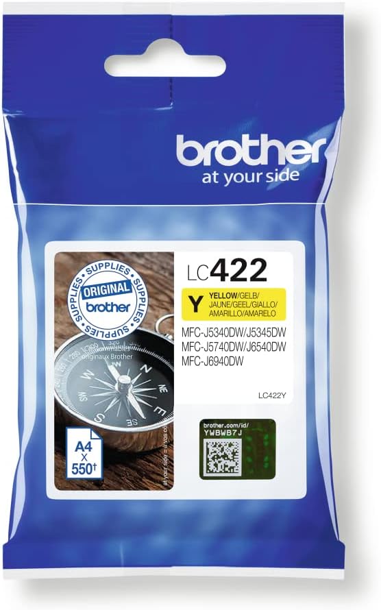 Original Brother LC - 422BK Black Ink Cartridge for Approx. 550 Pages for MFC - J5340DW, MFC - J5345DW, MFC - J5740DW, MFC - J6540DW, MFC - J6940DW - Amazing Gadgets Outlet