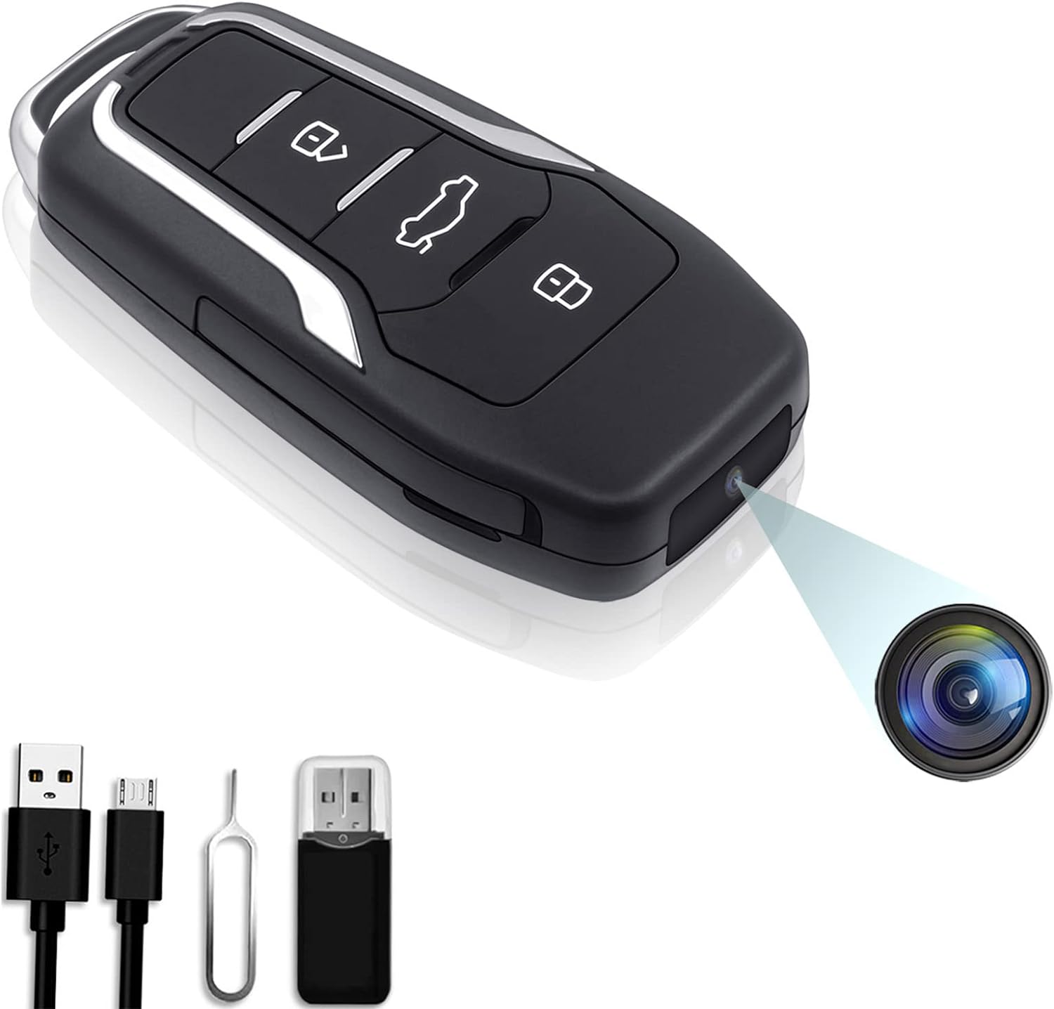 OTADUG Spy Camera Car key, 1080P Hidden Camera with Motion Monitoring, Video And Audio Recording, 6 Hours Long Battery Life, 64GB - Amazing Gadgets Outlet