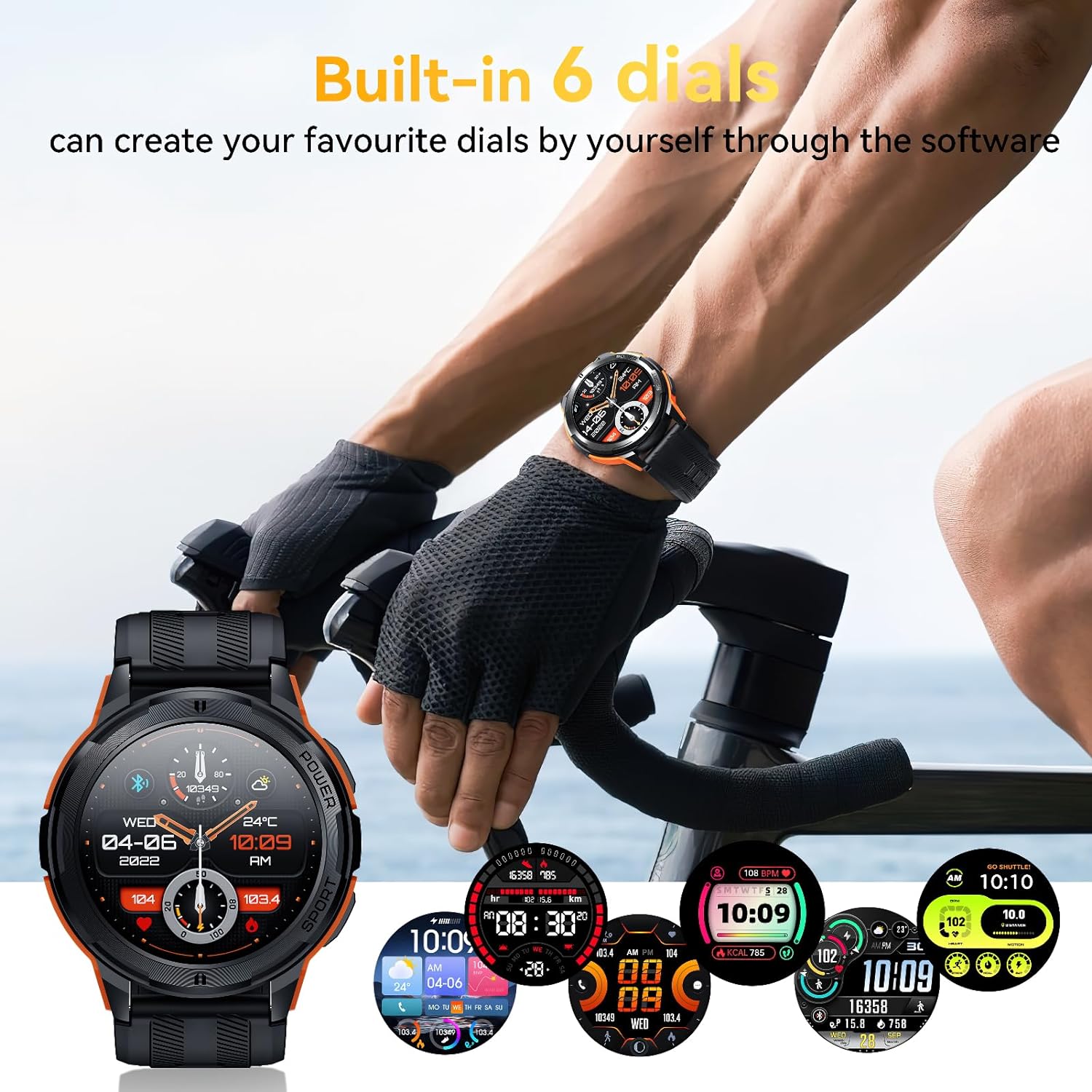 OUKITEL BT10 Smart Watch for Men, Bluetooth Voice Call for Android iOS Phone, 1.43" AMOLED Screen Fitness Watch with Heart Rate/SpO2/Blood Pressure/Sleep Monitor, 123 Sport Mode, IP68 Waterproof - Amazing Gadgets Outlet