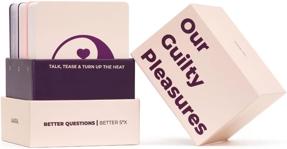 Our Guilty Pleasures Couples Card Game - Date Night Ideas For Couples - The Perfect Anniversary Birthday or Valentines Gifts for Him Her Boyfriend Girlfriend - 120 Cards - 3 Levels - Amazing Gadgets Outlet