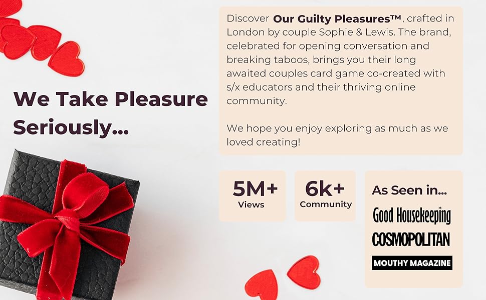 Our Guilty Pleasures Couples Card Game - Date Night Ideas For Couples - The Perfect Anniversary Birthday or Valentines Gifts for Him Her Boyfriend Girlfriend - 120 Cards - 3 Levels - Amazing Gadgets Outlet