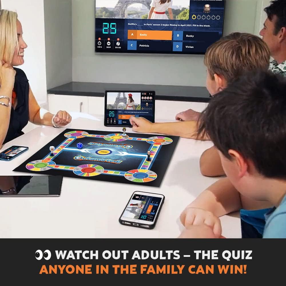 OUTSMARTED! The Live Family Quiz Show Board Game | Ages 8+ | Trivia Game For Kids & Adults | for 2 to 24 Players (Outsmarted! 2024 Edition) - Amazing Gadgets Outlet