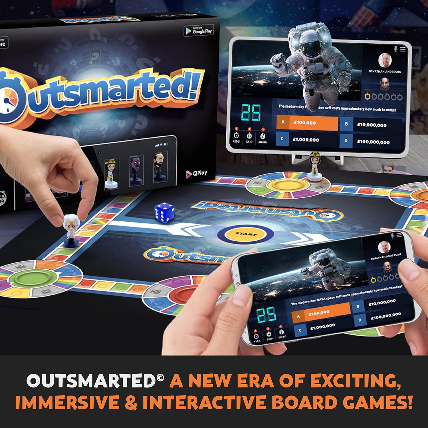 OUTSMARTED! The Live Family Quiz Show Board Game | Ages 8+ | Trivia Game For Kids & Adults | for 2 to 24 Players (Outsmarted! 2024 Edition) - Amazing Gadgets Outlet