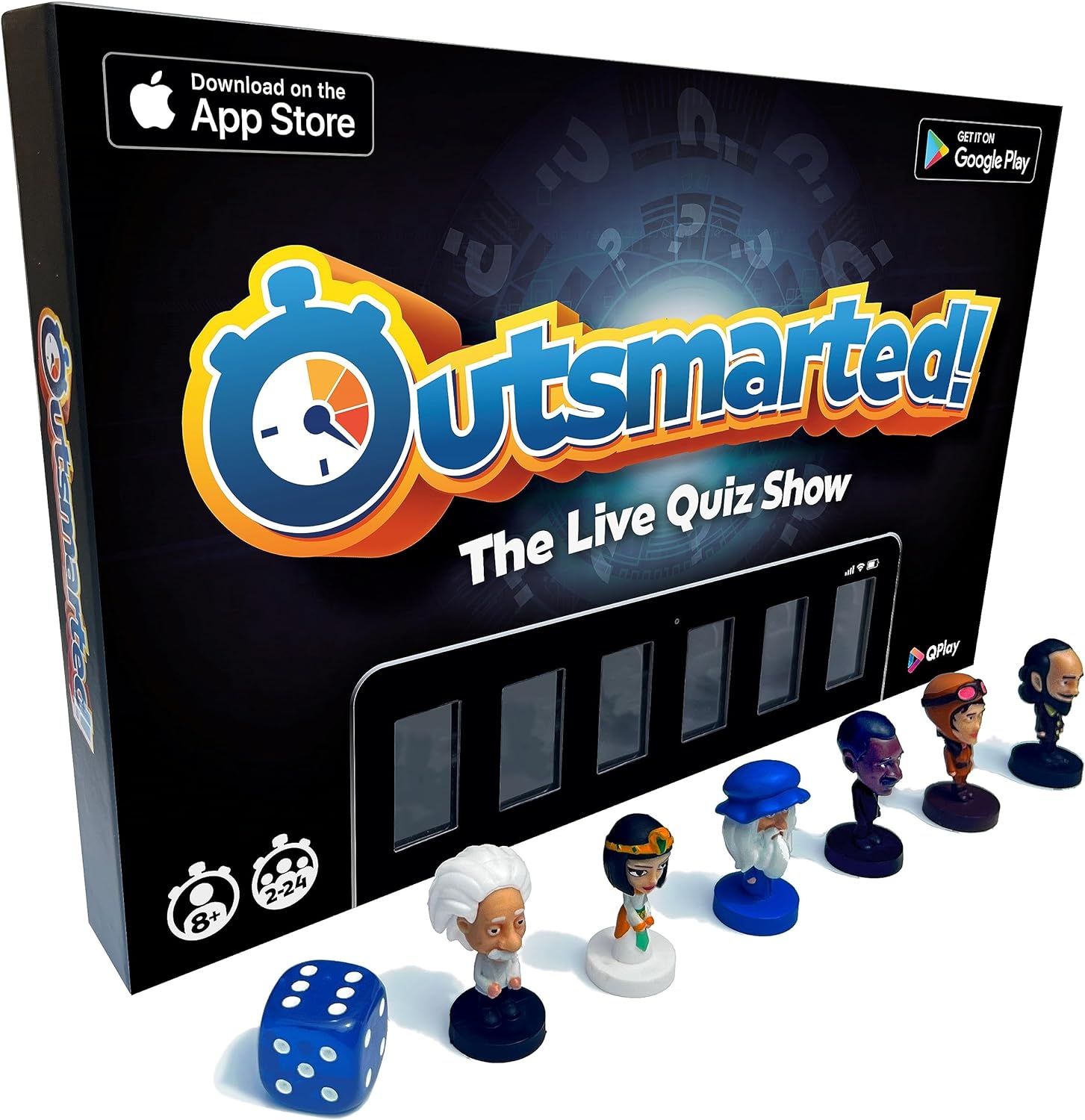 OUTSMARTED! The Live Family Quiz Show Board Game | Ages 8+ | Trivia Game For Kids & Adults | for 2 to 24 Players (Outsmarted! 2024 Edition) - Amazing Gadgets Outlet