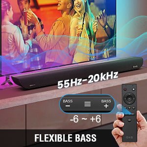 OXS S5 Soundbar 3.1.2ch with Dolby Atmos, Built - in Subwoofer, Flexible Bass, Dialogue Enhancement, Bluetooth & HDMI eARC Connectivity, 5 EQ Modes, Home Theater Audio Wall Mounted - Amazing Gadgets Outlet