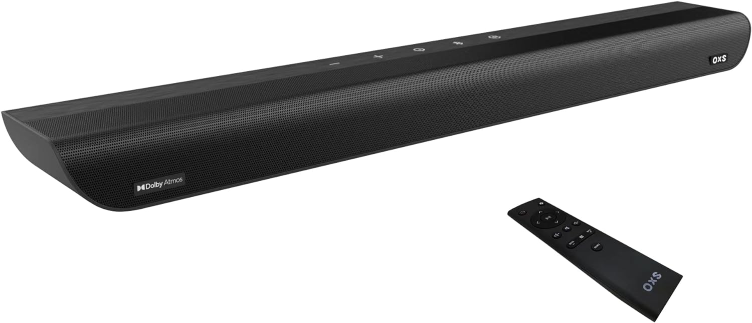 OXS S5 Soundbar 3.1.2ch with Dolby Atmos, Built - in Subwoofer, Flexible Bass, Dialogue Enhancement, Bluetooth & HDMI eARC Connectivity, 5 EQ Modes, Home Theater Audio Wall Mounted - Amazing Gadgets Outlet