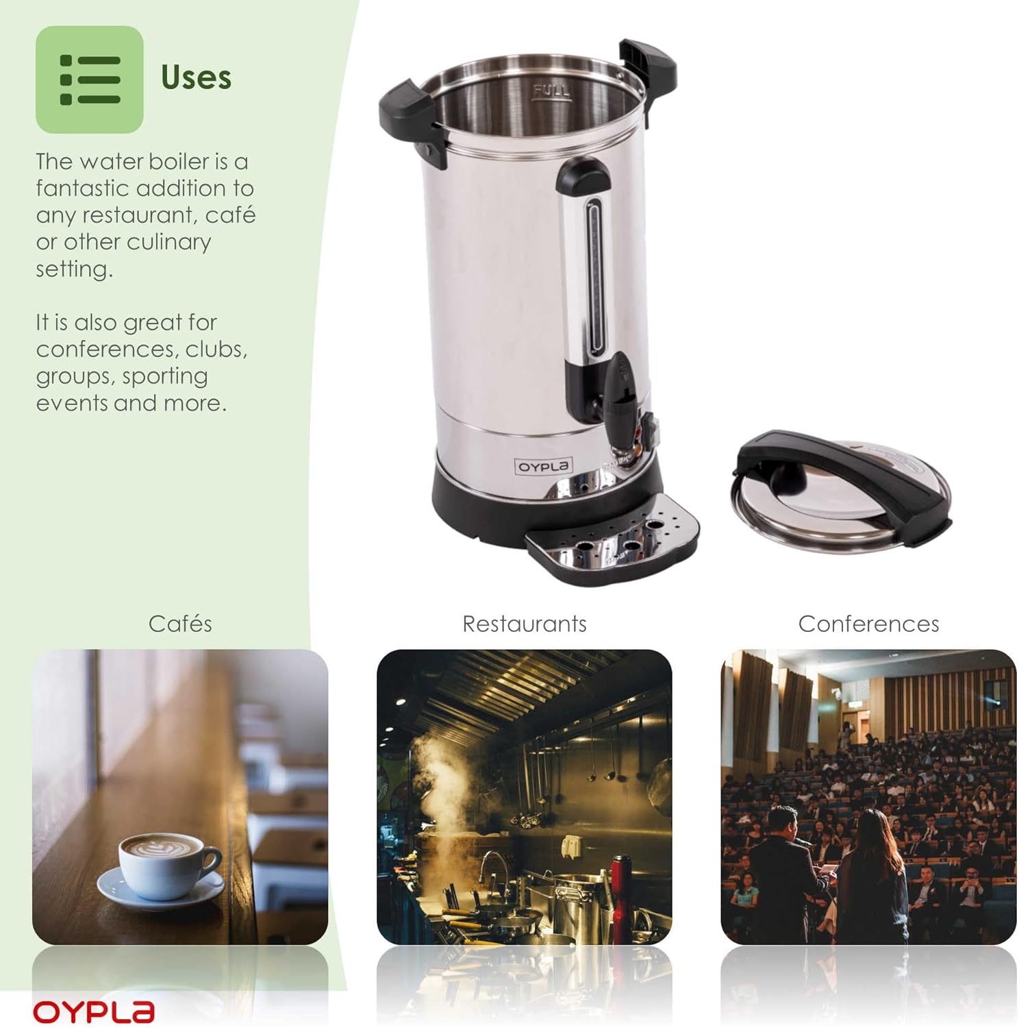 Oypla Electrical 10L Catering Hot Water Boiler Tea Urn Coffee - Amazing Gadgets Outlet