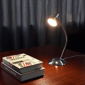 PADMA LED Desk Lamp 5W Eye - Caring Table Lamp 3000K Warm White Silver Chrome Finish Adjustable Reading Lamp for Student Study Office Bedroom Living Room - Amazing Gadgets Outlet