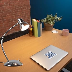 PADMA LED Desk Lamp 5W Eye - Caring Table Lamp 3000K Warm White Silver Chrome Finish Adjustable Reading Lamp for Student Study Office Bedroom Living Room - Amazing Gadgets Outlet