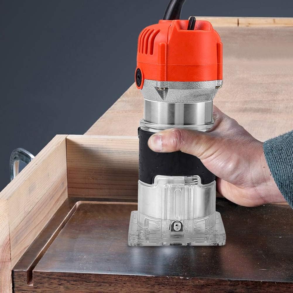 Palm Router Wood Router Hand Router Tool Routers Woodworking 1/4" Electric Hand Trimmer Wood Laminator Palm Router Joiners Tool Device 30000r/ Trimmer Router DIY Carving Machine - Amazing Gadgets Outlet