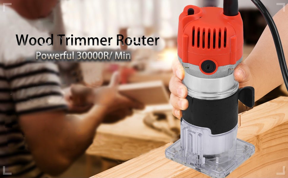 Palm Router Wood Router Hand Router Tool Routers Woodworking 1/4" Electric Hand Trimmer Wood Laminator Palm Router Joiners Tool Device 30000r/ Trimmer Router DIY Carving Machine - Amazing Gadgets Outlet