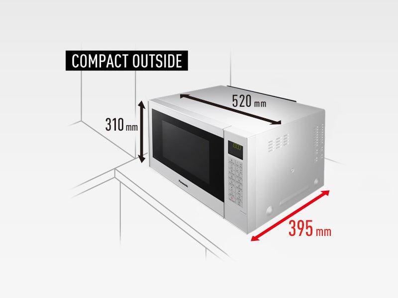 Panasonic CT54 Slimline Combination Microwave Oven & Grill with Turntable, 27 Litres, 1000W Power, 29 pre - set menus, White, Good Housekeeping Approved - Amazing Gadgets Outlet