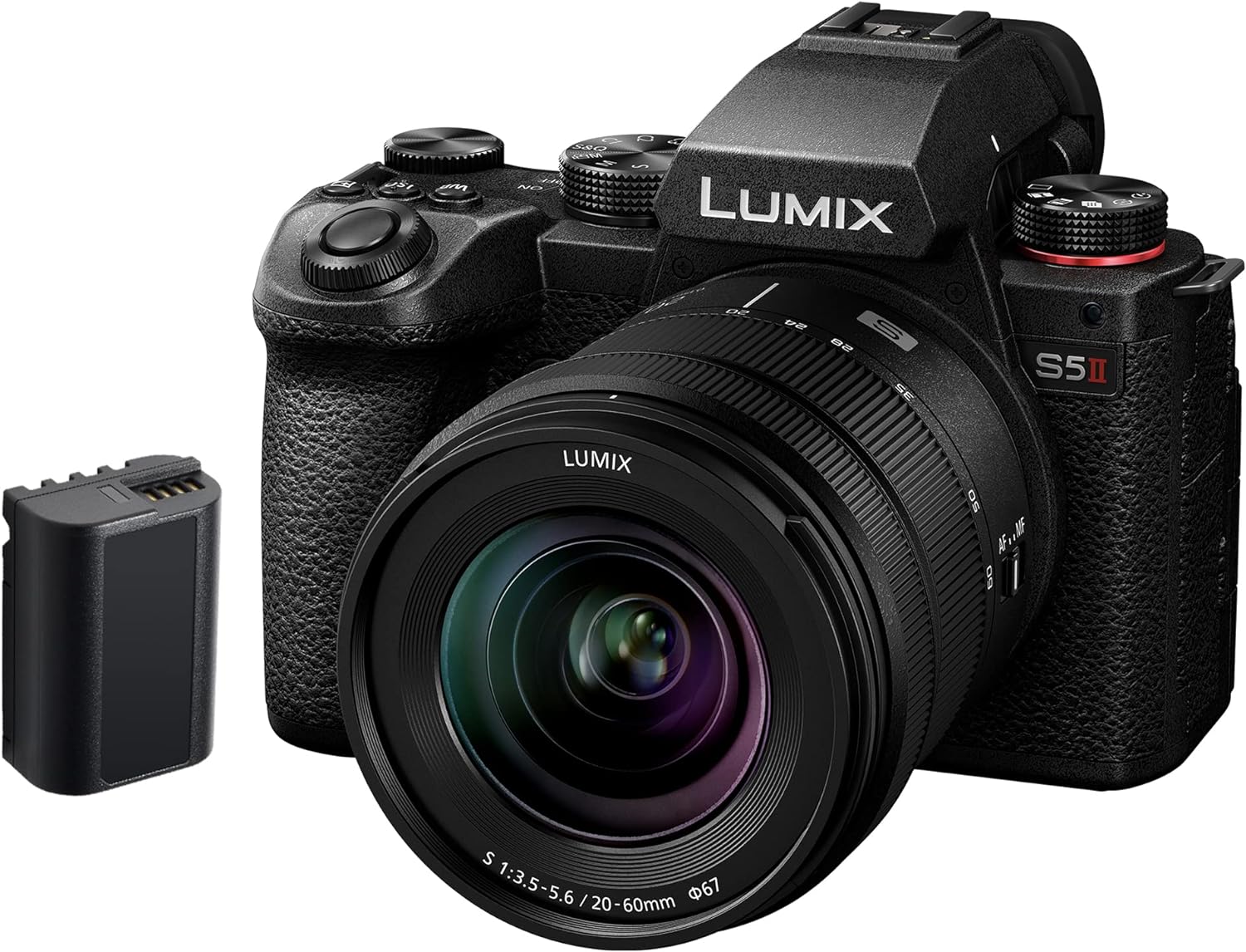 Panasonic LUMIX S5II Full Frame Mirrorless Camera Kit with New Phase Hybrid AF, Active I.S, Unlimited 4:2:2 10 - bit recording, 4K 60p and 6K 30p with LUMIX 50mm F1.8 L - Mount lens - DC - S5M2CE - Amazing Gadgets Outlet