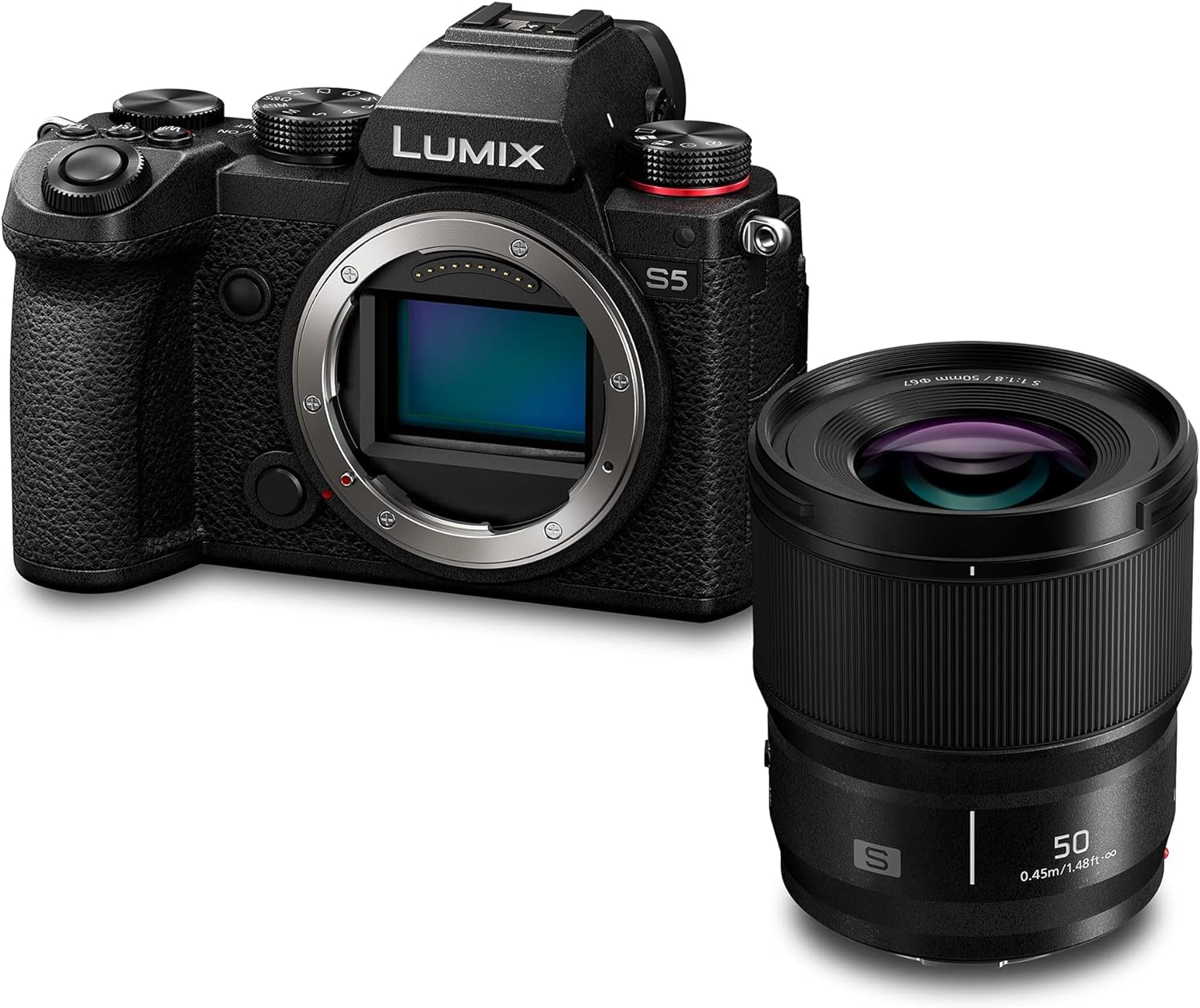 Panasonic LUMIX S5II Full Frame Mirrorless Camera Kit with New Phase Hybrid AF, Active I.S, Unlimited 4:2:2 10 - bit recording, 4K 60p and 6K 30p with LUMIX 50mm F1.8 L - Mount lens - DC - S5M2CE - Amazing Gadgets Outlet