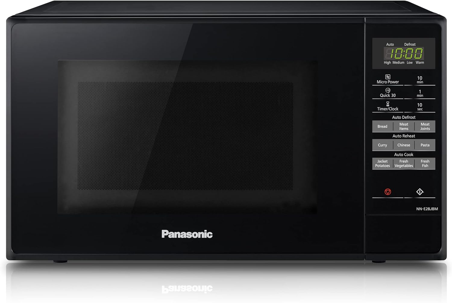 Panasonic NN - E28JBMBPQ Compact Solo Microwave Oven with Turntable, 800 W, 20 Litres, Black, One Size - Amazing Gadgets Outlet