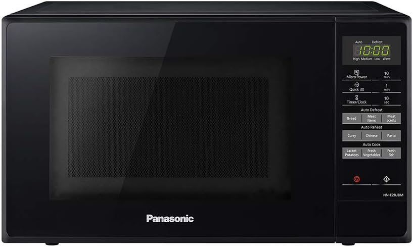 Panasonic NN - E28JBMBPQ Compact Solo Microwave Oven with Turntable, 800 W, 20 Litres, Black, One Size - Amazing Gadgets Outlet