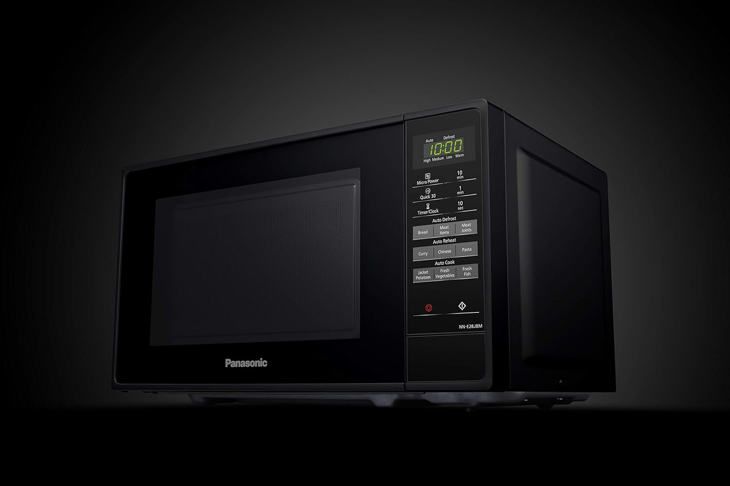 Panasonic NN - E28JBMBPQ Compact Solo Microwave Oven with Turntable, 800 W, 20 Litres, Black, One Size - Amazing Gadgets Outlet