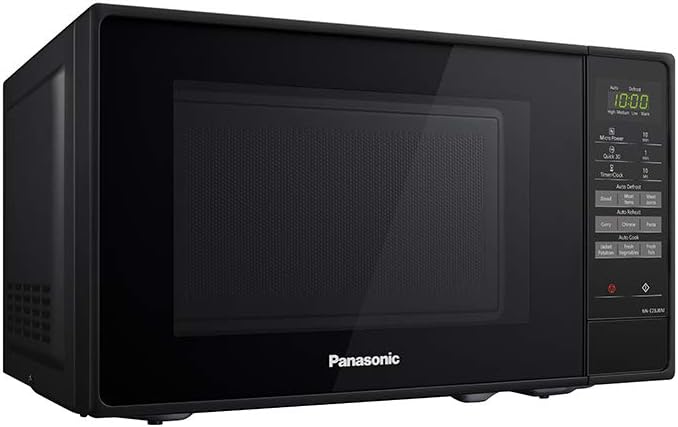 Panasonic NN - E28JBMBPQ Compact Solo Microwave Oven with Turntable, 800 W, 20 Litres, Black, One Size - Amazing Gadgets Outlet