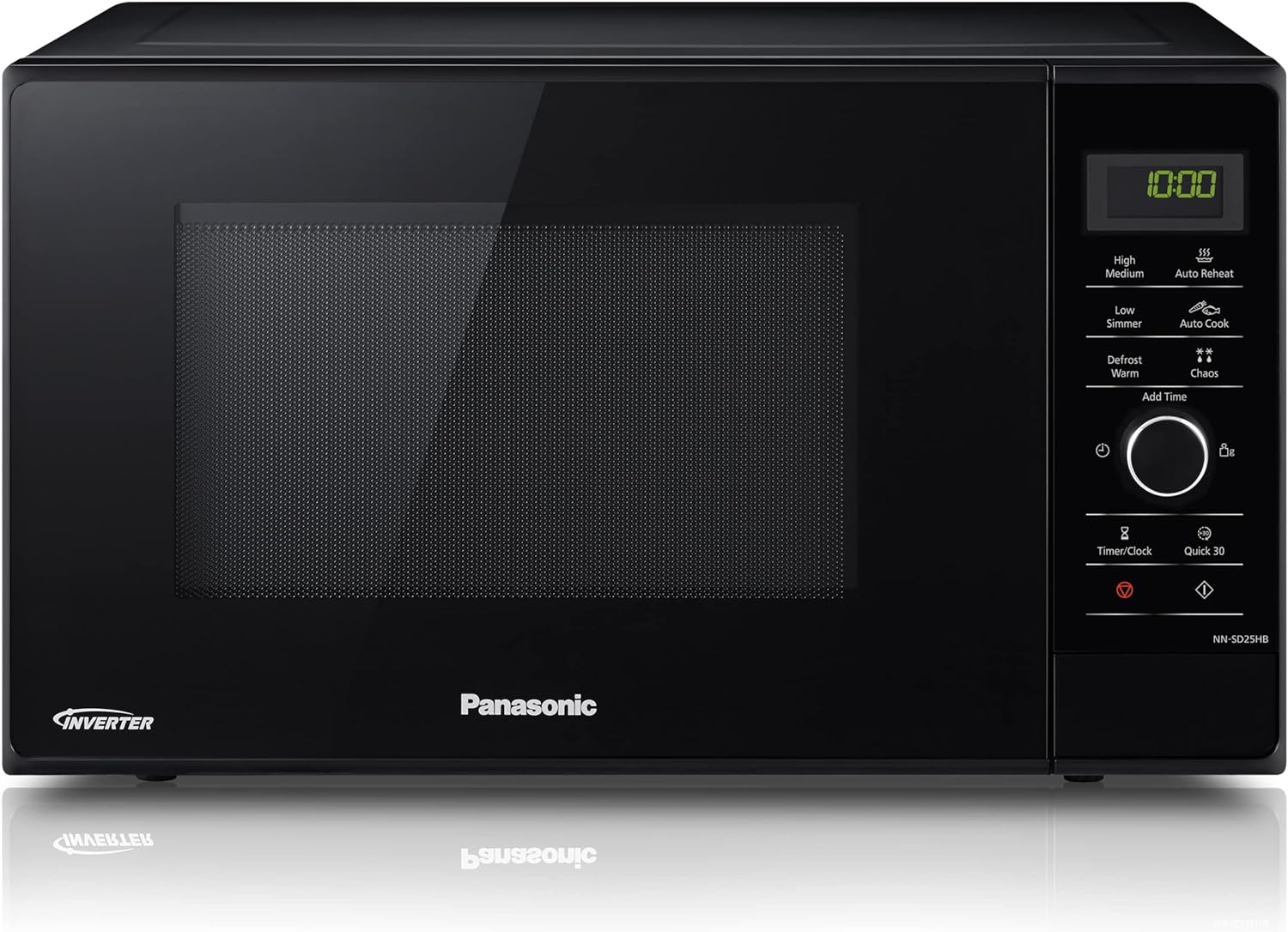 Panasonic NN - SD25HBBPQ Inverter Microwave Oven with Turntable & Dial, 1000 W, 23 Litres, quick 30sec Setting, x10 “One Touch” Programmes for easy cooking, Auto Defrost, Child Lock, Black - Amazing Gadgets Outlet