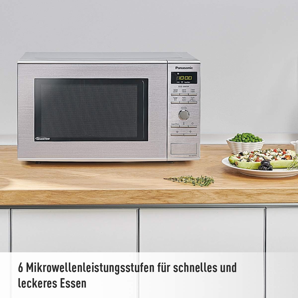 Panasonic nn - sd27 Integrated Solo Microwave (Built - in, Solo Microwave, 23 L, 1000 W, Buttons, Rotary, Stainless Steel) - Amazing Gadgets Outlet