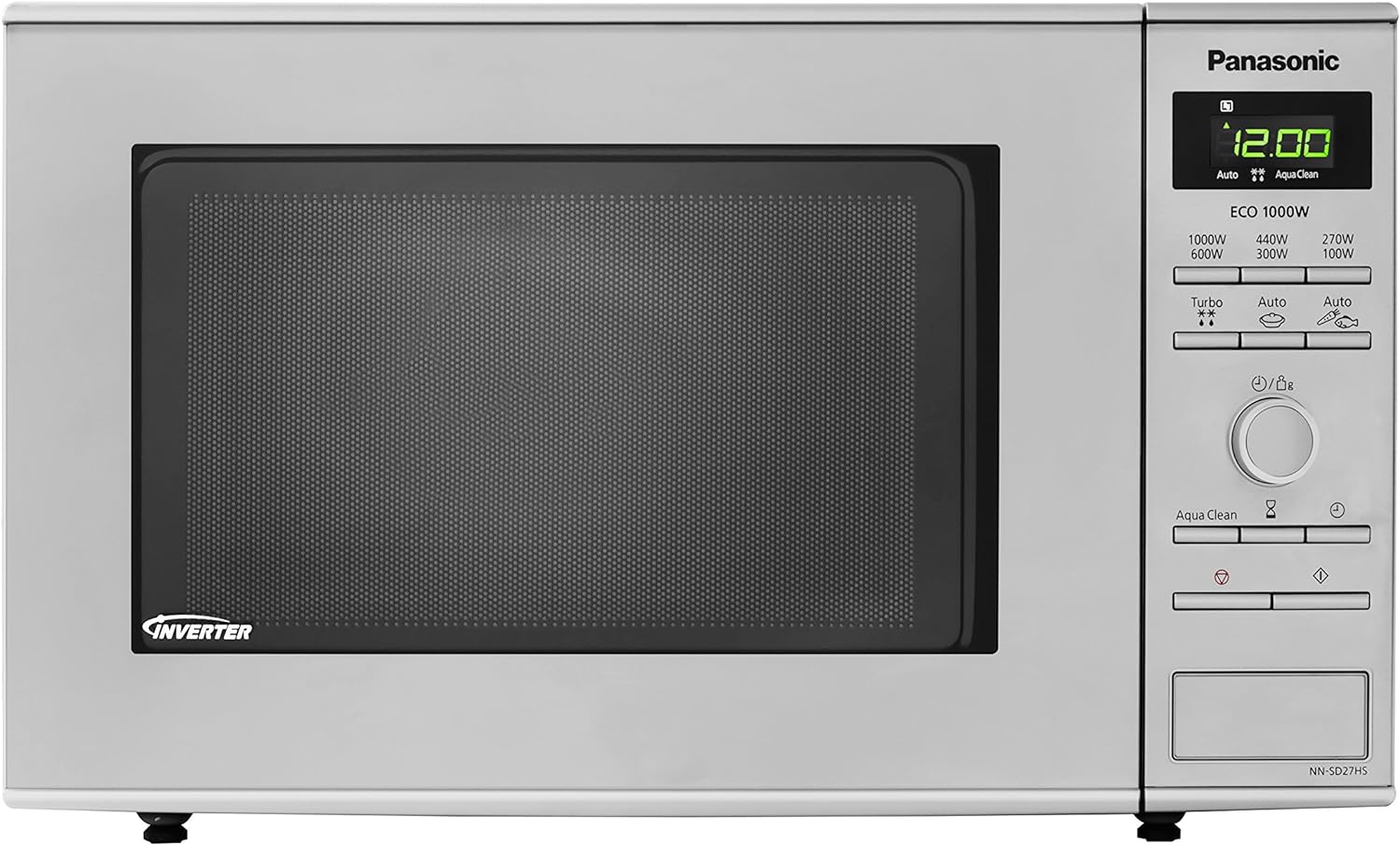 Panasonic NN - SD27HSBPQ Solo Inverter Microwave Oven, 23 Litre, 1000 W, Stainless Steel - Amazing Gadgets Outlet