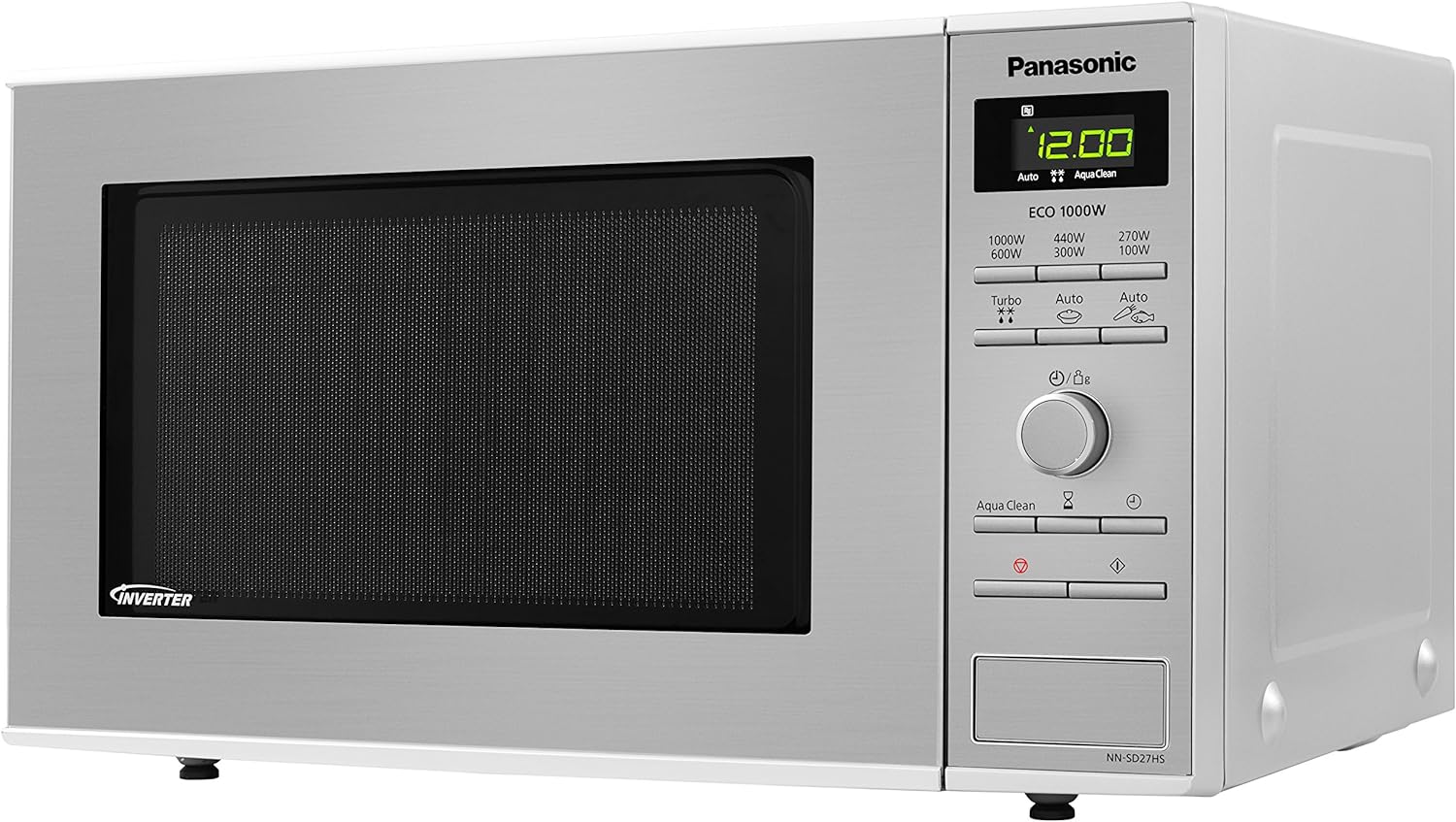 Panasonic NN - SD27HSBPQ Solo Inverter Microwave Oven, 23 Litre, 1000 W, Stainless Steel - Amazing Gadgets Outlet