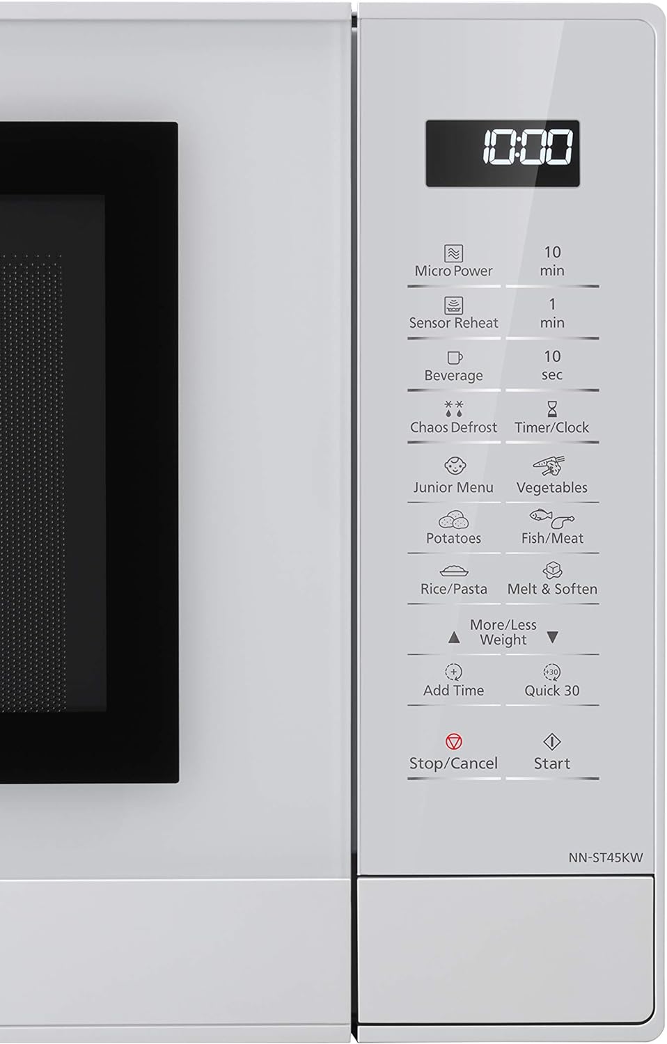 Panasonic NN - ST45KWBPQ Microwave Oven, 32 Litres, 1000W, Turntable, Easy Operation LCD, Touch Control Panel, 21 Auto Programs with Junior Menu (Puree & Porridge) LED Interior bulb, White - Amazing Gadgets Outlet