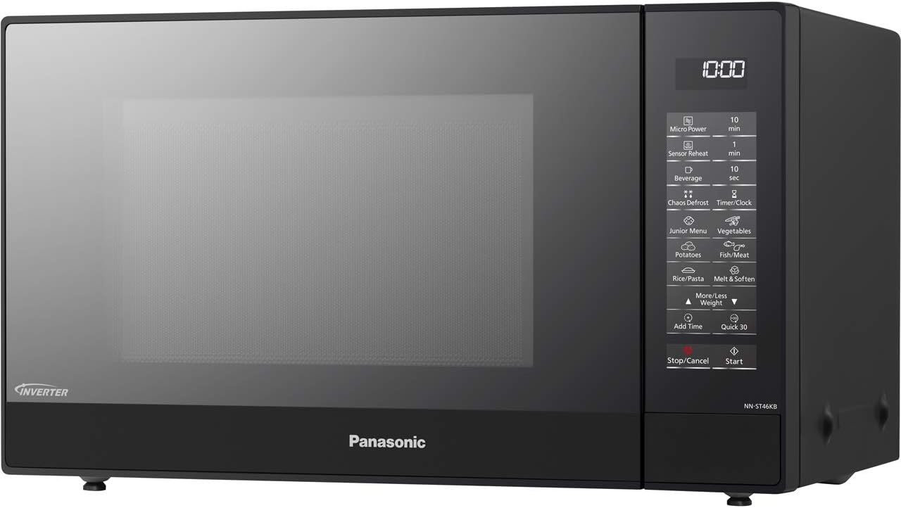 Panasonic PA4600 NN - ST46KBBPQ Microwave, Black, 18/8 Stainless Steel, 1000 W, 32 liters (H)31.0 x (W)52.5 x (D)38.8 - Amazing Gadgets Outlet