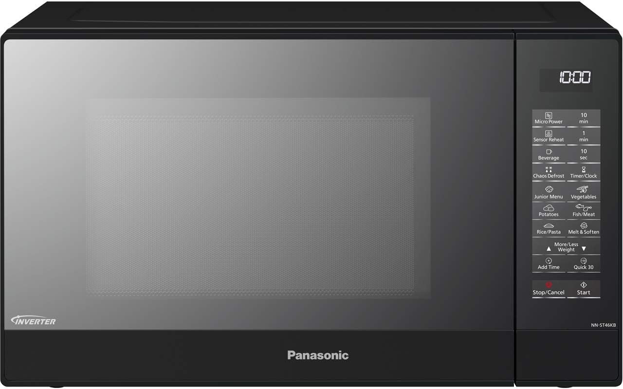 Panasonic PA4600 NN - ST46KBBPQ Microwave, Black, 18/8 Stainless Steel, 1000 W, 32 liters (H)31.0 x (W)52.5 x (D)38.8 - Amazing Gadgets Outlet