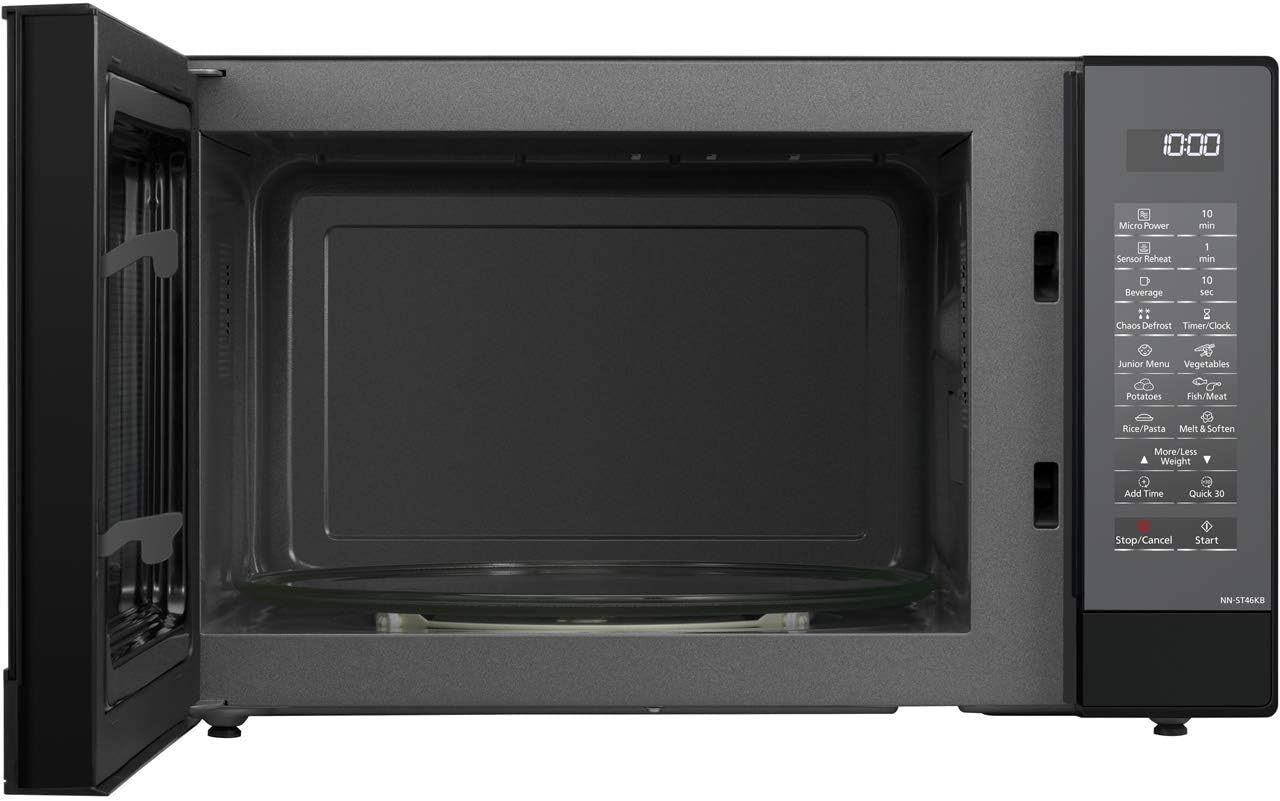 Panasonic PA4600 NN - ST46KBBPQ Microwave, Black, 18/8 Stainless Steel, 1000 W, 32 liters (H)31.0 x (W)52.5 x (D)38.8 - Amazing Gadgets Outlet