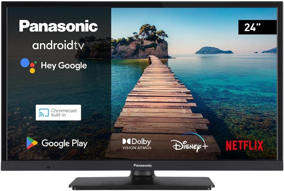 Panasonic TX - 24MS480B, 24 Inch HD LED 2023 TV, High Dynamic Range (HDR), Android TV, Google Assistant, Chromecast, Bluetooth, USB Media Player, Wireless LAN, Dark Titanium - Amazing Gadgets Outlet