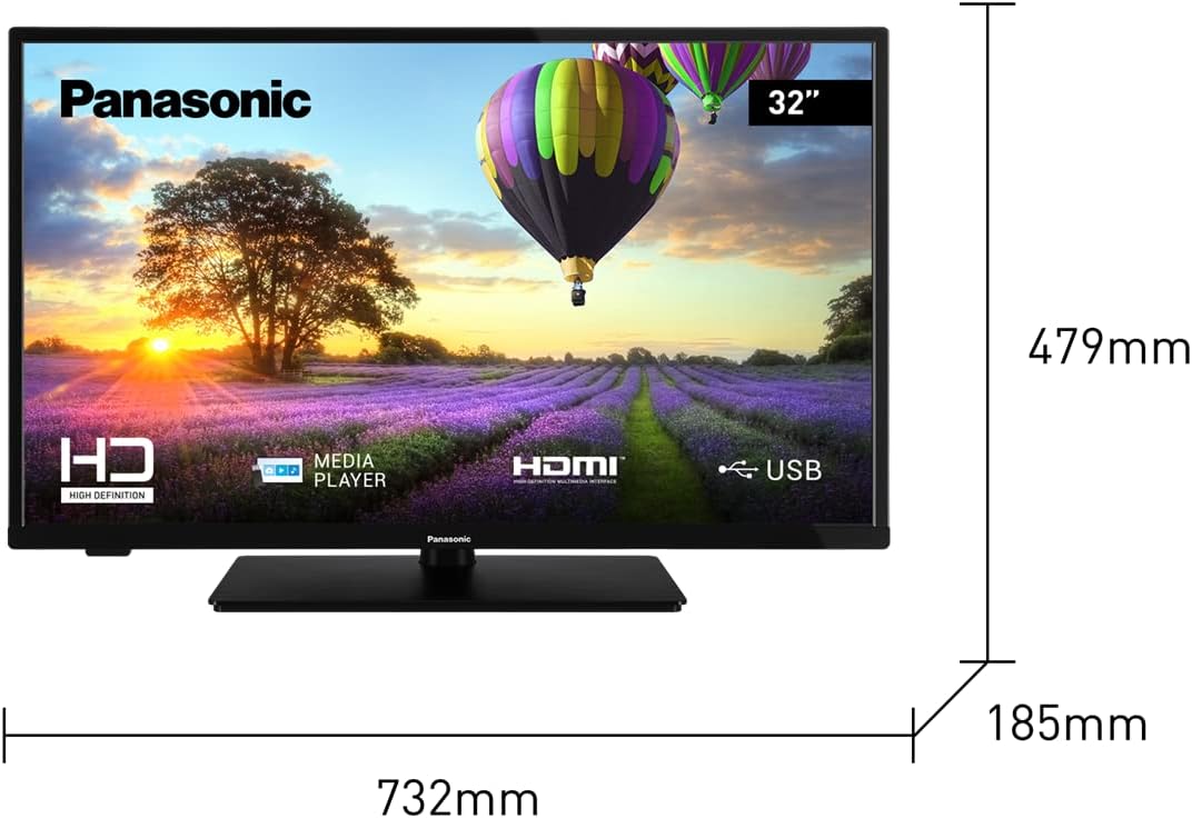 Panasonic TX - 32M330B, 32 Inch HD LED TV, USB Media Player, Surround Sound, Hotel Mode, HDMI, Wall - Mount Option, Black - Amazing Gadgets Outlet